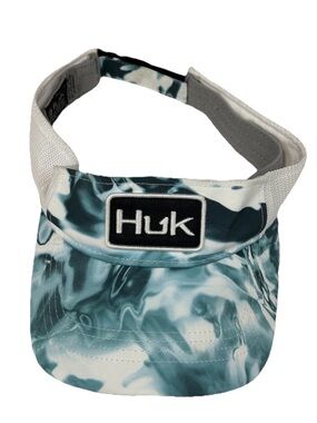 Huk Unisex Men’s Women’s Visor Hat Blue White One Size Adjustable #4178